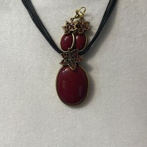 Elegant Red Pendant Necklace